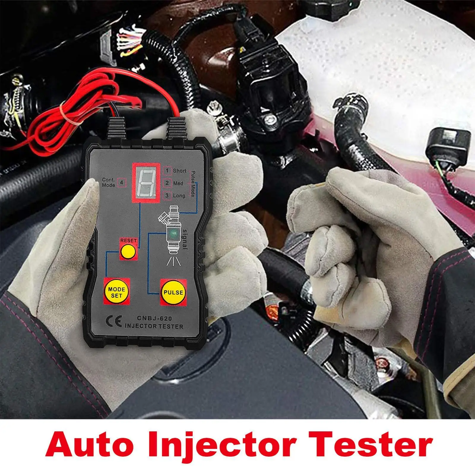 Injektor Rumenilo Profesionalni Čistač Auto Gorivo Injektor Pluse Fuel Scan Tool Kit za Čišćenje 4 Tester Automobilski Način rada Alat Charge J0Z4 Slika 5