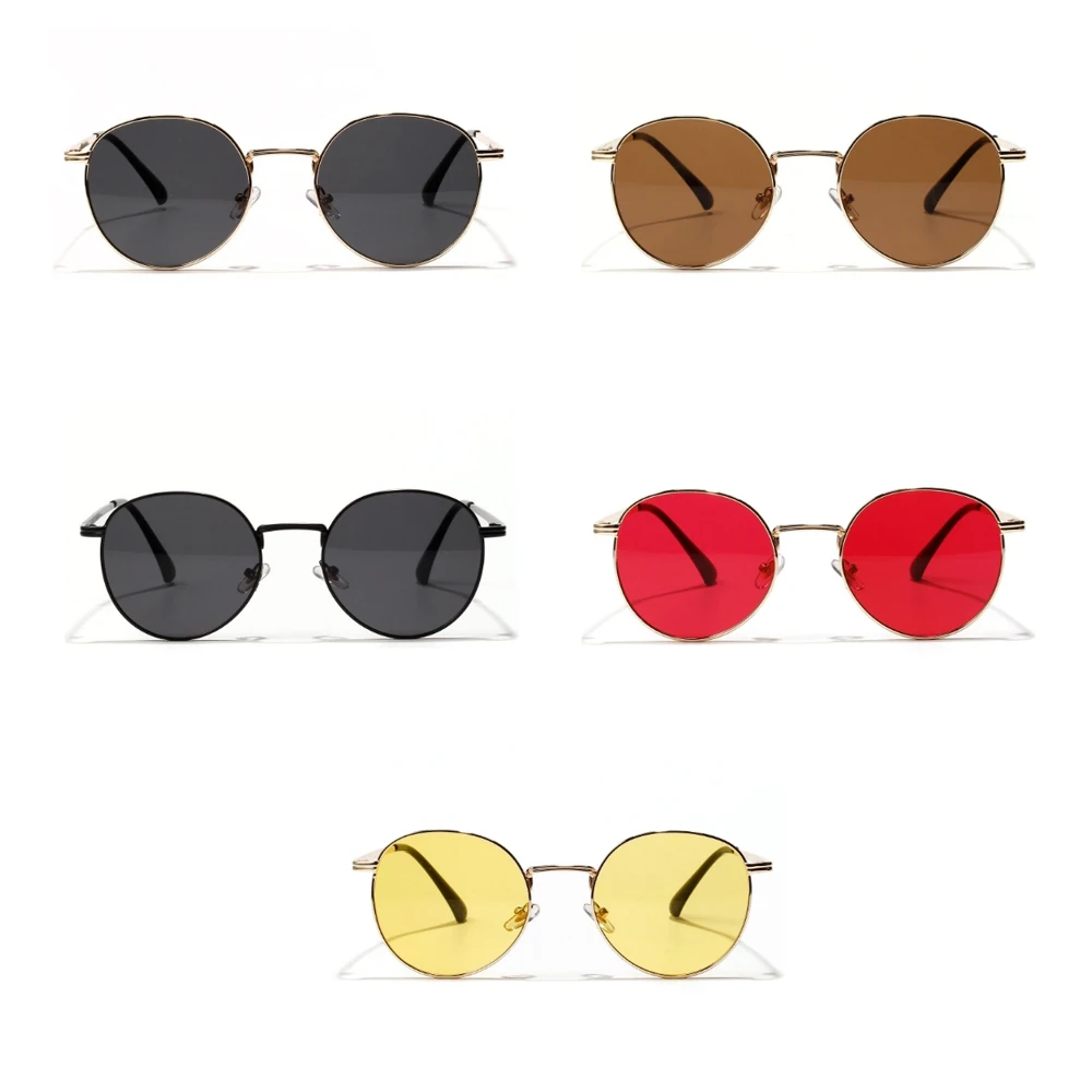Kachawoo retro sunčane naočale za muškarce je zlatni crne okrugle sunčane naočale u metalnom ivicom ženske sunčane naočale UV400 žute ljetnim izravna isporuka Slika 5