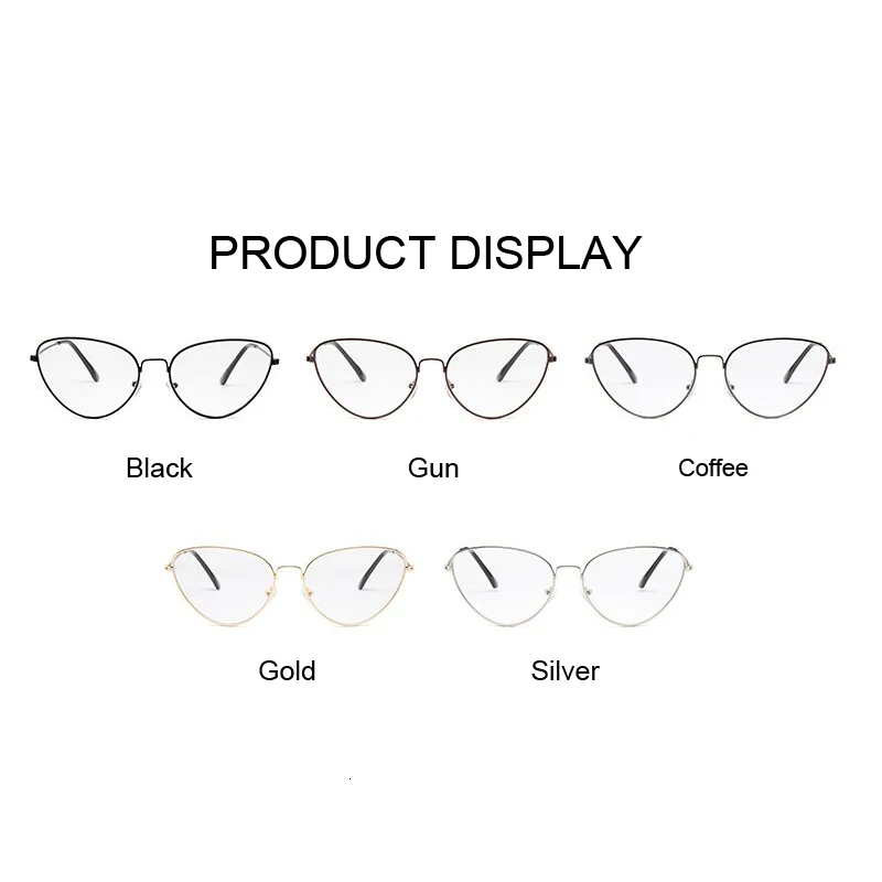 Luksuzne Marke Dizajnerske Naočale Cat Eye U Malom Ivicom, Ženske, Muške Naočale, Berba Metalne Korejski Naočale, Prozirne Leće, Tanke Slika 5