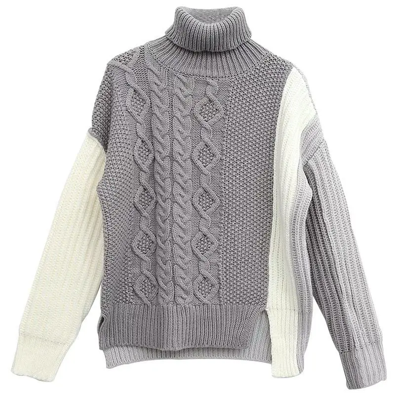 Muški jesensko - zimskom Novi Vuneni džemper, Trend univerzalni pulover s visokim воротом, Koreanska verzija, Temperamentna, Suburban, Individualni Top Slika 5