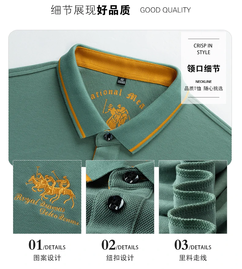 Novi Dobar 100% Kvalitetan Pamuk, Muška Branded Polo Majica, T-Shirt Design Za Golf Dugih Rukava I Konja, Casual Majica S Igle, Homme, Muški Modni Američki Top Slika 5
