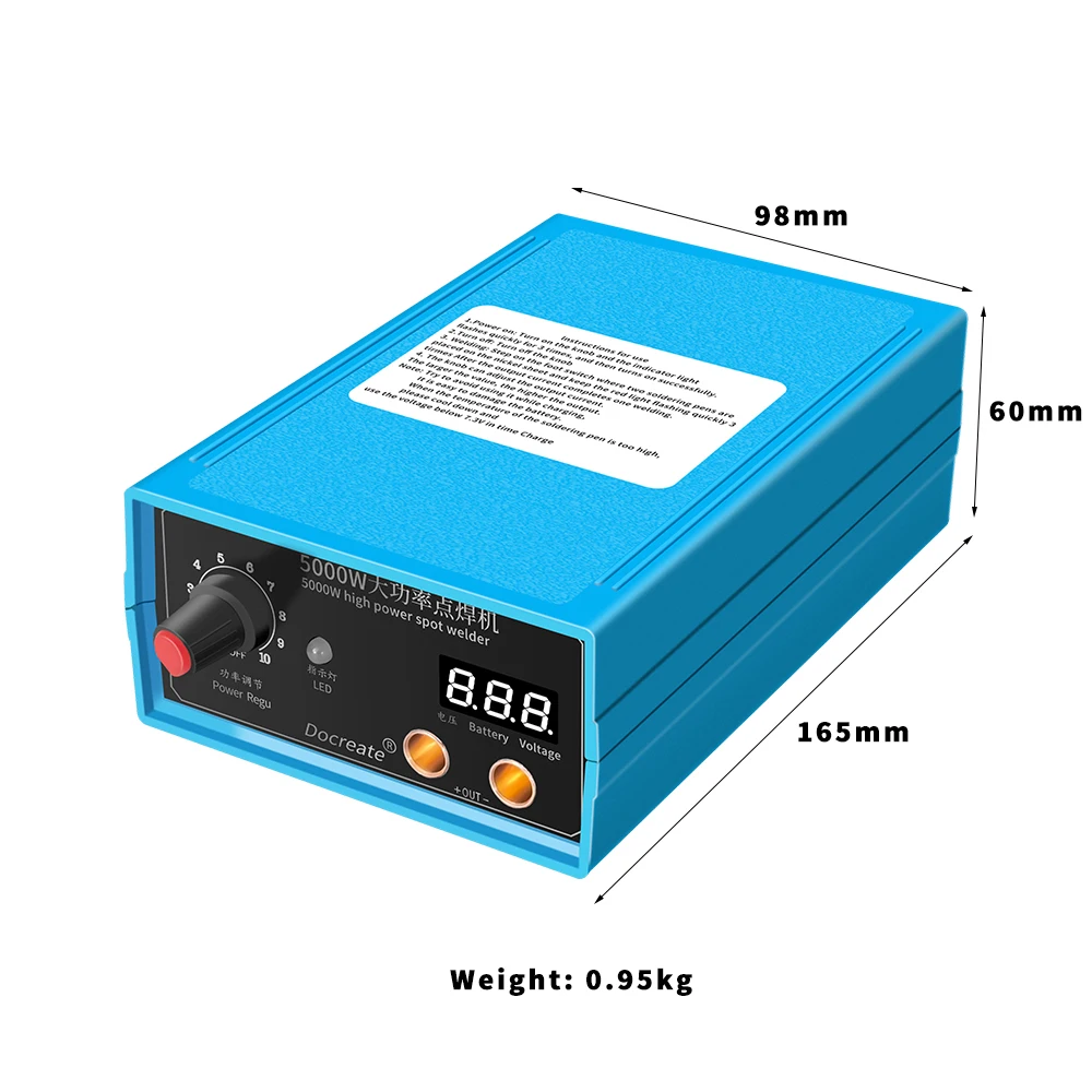 Plava 5000 W Mini Spot Zavarivanje DIY Kit 18650 Bateriju Zavarivanje Alati Prijenosni Spot Zavarivanje Ručka s Nikla Pruga Slika 5