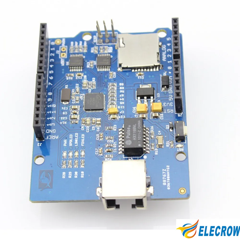 Elecrow Ethernet Shield W5200 za Arduino UNO R3 Mega 2560 R3 Internet Intelektualno Namještaj za Dom DIY Kit Slika 2
