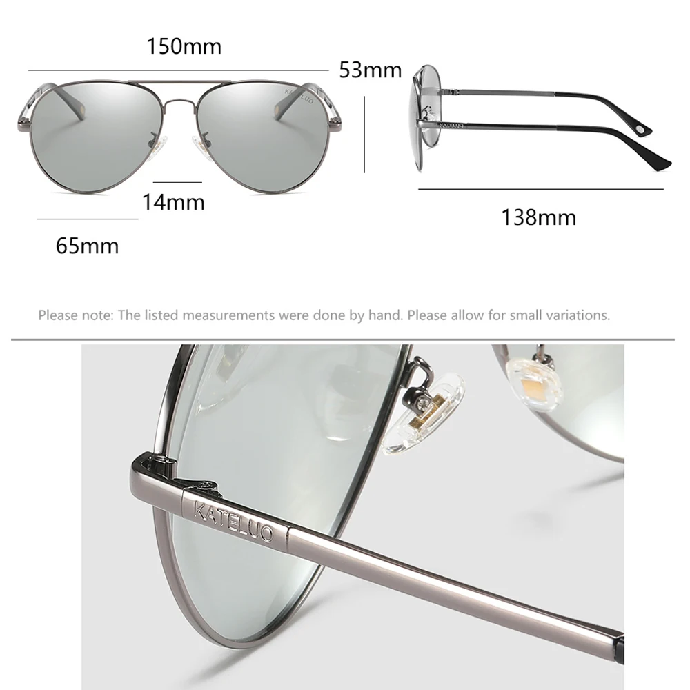 KATELUO 2020 Polarizirane Sunčane Naočale Muške Naočale za Vožnju Dan naočale za Noćni Vid Photochromic Pilot Sunčane Naočale za Muškarce 7759 Slika 4